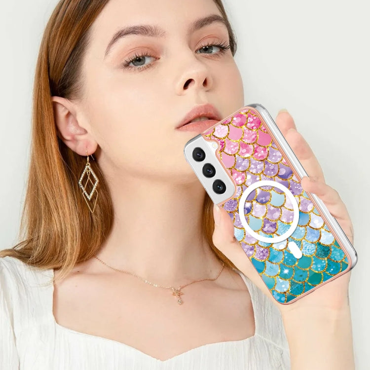 For Samsung Galaxy S23+ 5G Marble Pattern Dual-side IMD Magsafe TPU Phone Case(Colorful Scales) - Galaxy S23+ 5G Cases by buy2fix | Online Shopping UK | buy2fix