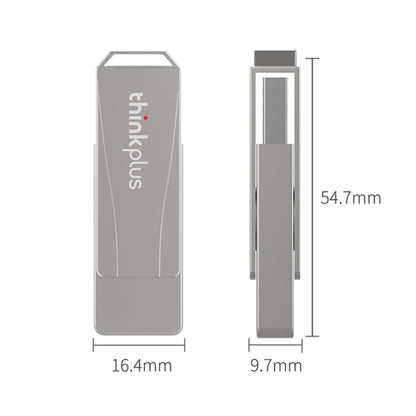 Lenovo Thinkplus USB 3.0 Rotating Flash Drive, Memory:128GB(Silver) - USB Flash Drives by Lenovo | Online Shopping UK | buy2fix