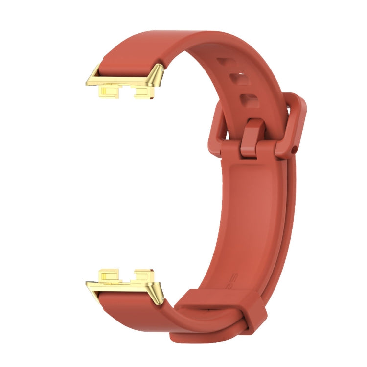 For Huawei Band 8 / 9 Mijobs Silicone Breathable Watch Band(Orange+Gold) - Watch Bands by MIJOBS | Online Shopping UK | buy2fix