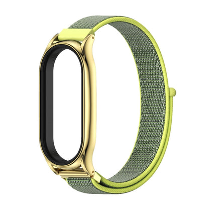 For Xiaomi Mi Band 8 Mijobs Plus Case Breathable Nylon Loop Watch Band(Bright Yellow) - Watch Bands by MIJOBS | Online Shopping UK | buy2fix