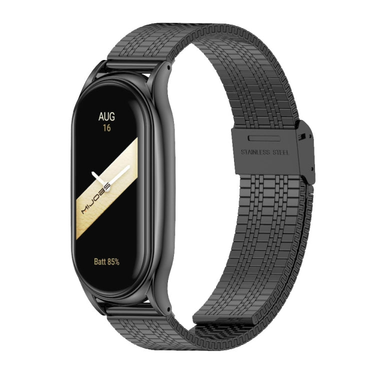 For Xiaomi Mi Band 8 Mijobs Plus Case Metal Watch Band(Black) - Watch Bands by MIJOBS | Online Shopping UK | buy2fix