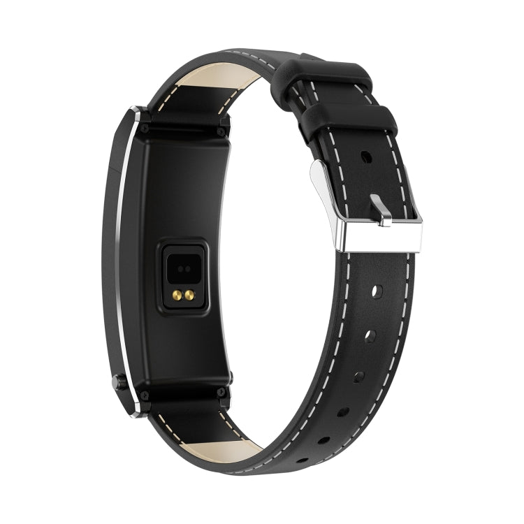 K13S 1.14 inch TFT Screen Leather Strap Smart Calling Bracelet Supports Sleep Management/Blood Oxygen Monitoring(Black) - Smart Wristbands by buy2fix | Online Shopping UK | buy2fix