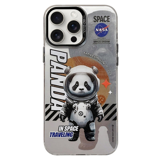 For iPhone 15 Pro Max Astronaut Pattern PC Phone Case(Gray Panda) - iPhone 15 Pro Max Cases by buy2fix | Online Shopping UK | buy2fix
