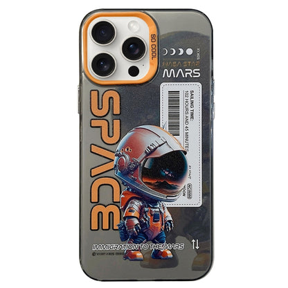 For iPhone 15 Pro Max Astronaut Pattern PC Phone Case(Black Astronaut) - iPhone 15 Pro Max Cases by buy2fix | Online Shopping UK | buy2fix