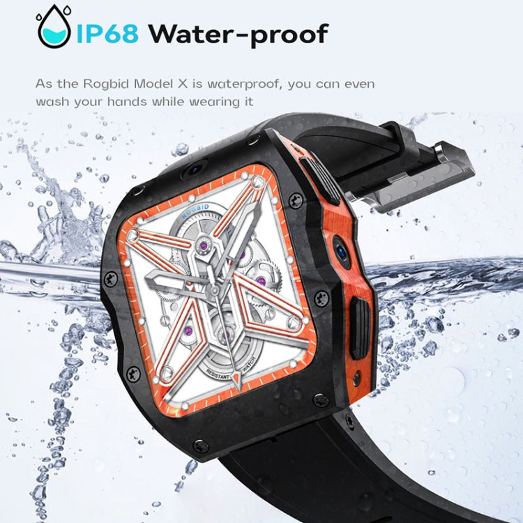 Model X 1.99 inch IP68 Waterproof Android 9.0 4G Dual Cameras Ceramics Smart Watch, Specification:4GB+128GB(Black) - Android Watch by buy2fix | Online Shopping UK | buy2fix