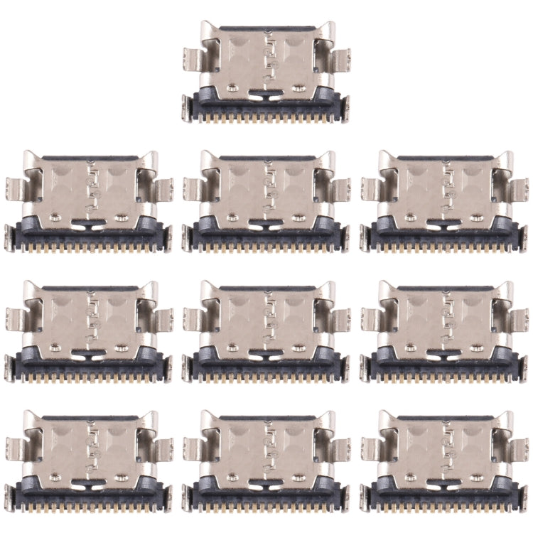 For Samsung Galaxy M12 SM-M127F 10 PCS Charging Port Connector - Single Tail Connector by buy2fix | Online Shopping UK | buy2fix