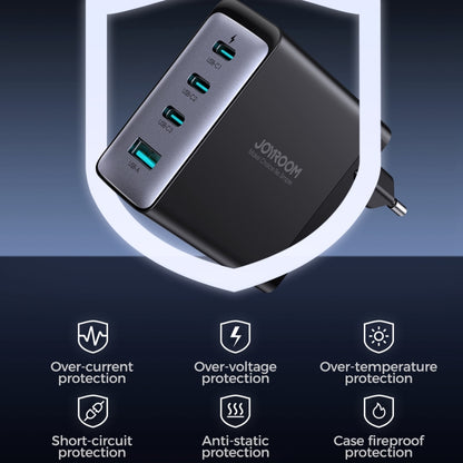 JOYROOM JR-TCG04 100W USB+3 x Type-C GaN Multi-port Charger Set, Specification:EU Plug(Black) - USB Charger by JOYROOM | Online Shopping UK | buy2fix