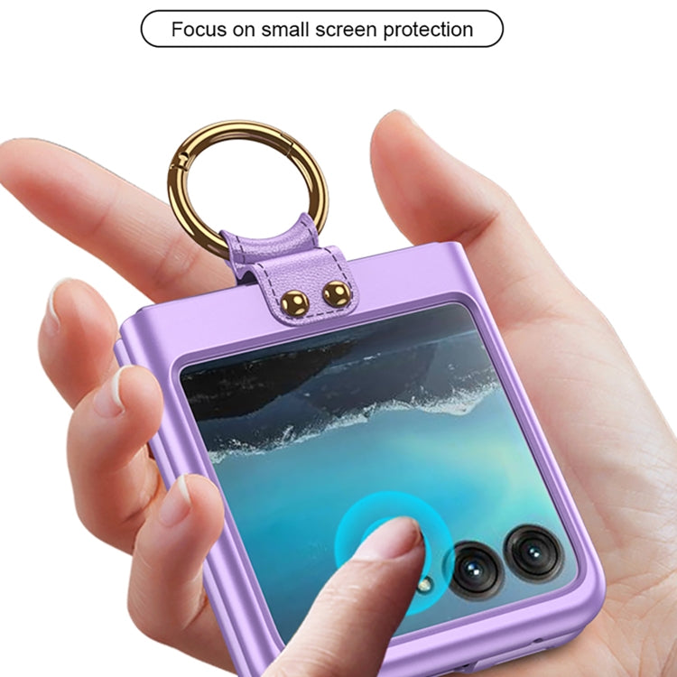 For Motorola Razr 40 Ultra GKK Ultra-thin PC Ring Holder Phone Case(Pink) - Motorola Cases by GKK | Online Shopping UK | buy2fix