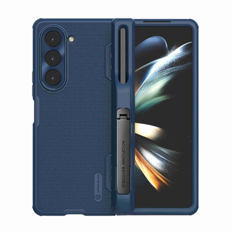 For Samsung Galaxy Z Fold5 NILLKIN Frosted Fold PC + TPU Phone Case with Pen Slot(Blue) - Galaxy Z Fold5 Cases by NILLKIN | Online Shopping UK | buy2fix