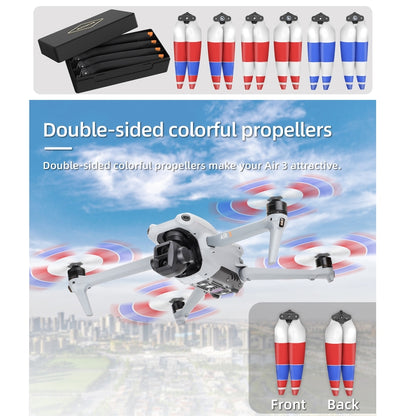 For DJI Air 3 Sunnylife 8747F Low Noise Quick-release Propellers, Style:2 Pairs Orange Tip - DIY Propeller by Sunnylife | Online Shopping UK | buy2fix