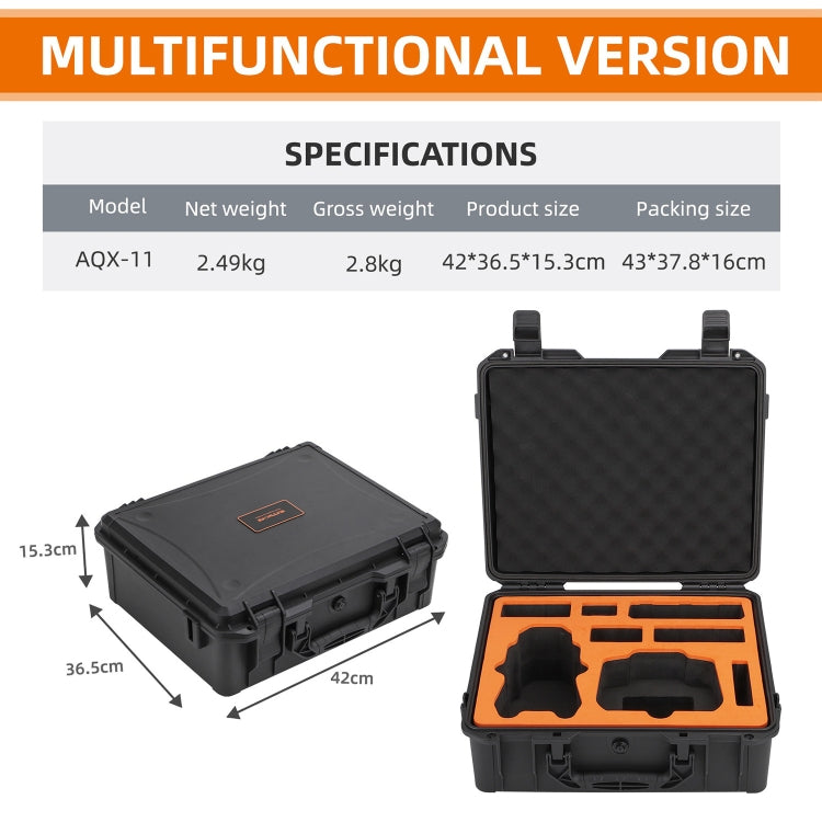 For DJI Air 3 Sunnylife Safety Carrying Case Large Capacity Waterproof Shock-proof Hard Travel Case Multi-battery Flying Version - Carry Cases & Bags by Sunnylife | Online Shopping UK | buy2fix