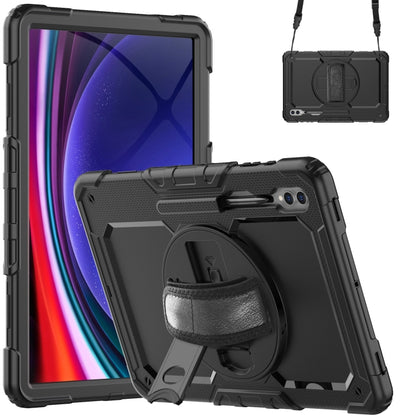 For Samsung Galaxy Tab S9 Ultra / S8 Ultra Silicone + PC Tablet Case(Black) - Galaxy Tab S9 Ultra Cases by buy2fix | Online Shopping UK | buy2fix