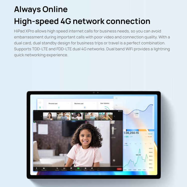 CHUWI HiPad XPro 4G LTE Tablet PC, 6GB+128GB, 10.51 inch, Android 12 Unisoc Tiger T616 Octa Core up to 2.0GHz - CHUWI by CHUWI | Online Shopping UK | buy2fix