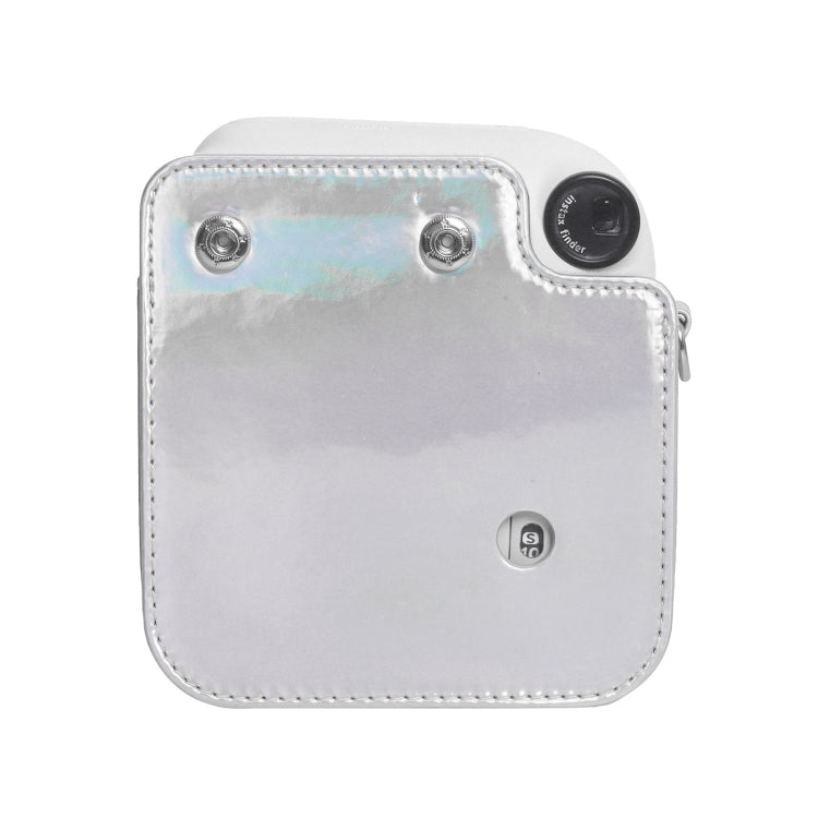 For FUJIFILM instax mini 12 Laser Full Body Leather Case Camera Bag with Strap(Silver) - Leather Bag by buy2fix | Online Shopping UK | buy2fix