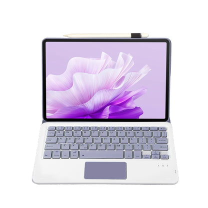 For Huawei MatePad Air 11.5 inch 2023 AH14-A Lambskin Texture Ultra-thin Detachable Bluetooth Keyboard Leather Case with Touchpad(Purple) - Huawei Keyboard by buy2fix | Online Shopping UK | buy2fix