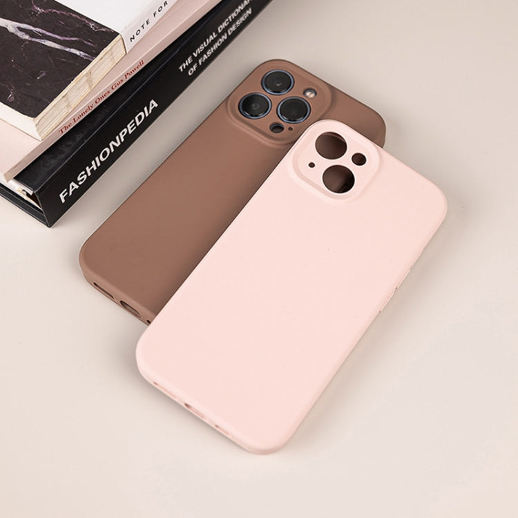 For iPhone 15 Pro Max Pure Color Liquid Silicone Fine Pore Phone Case(Light Brown) - iPhone 15 Pro Max Cases by buy2fix | Online Shopping UK | buy2fix