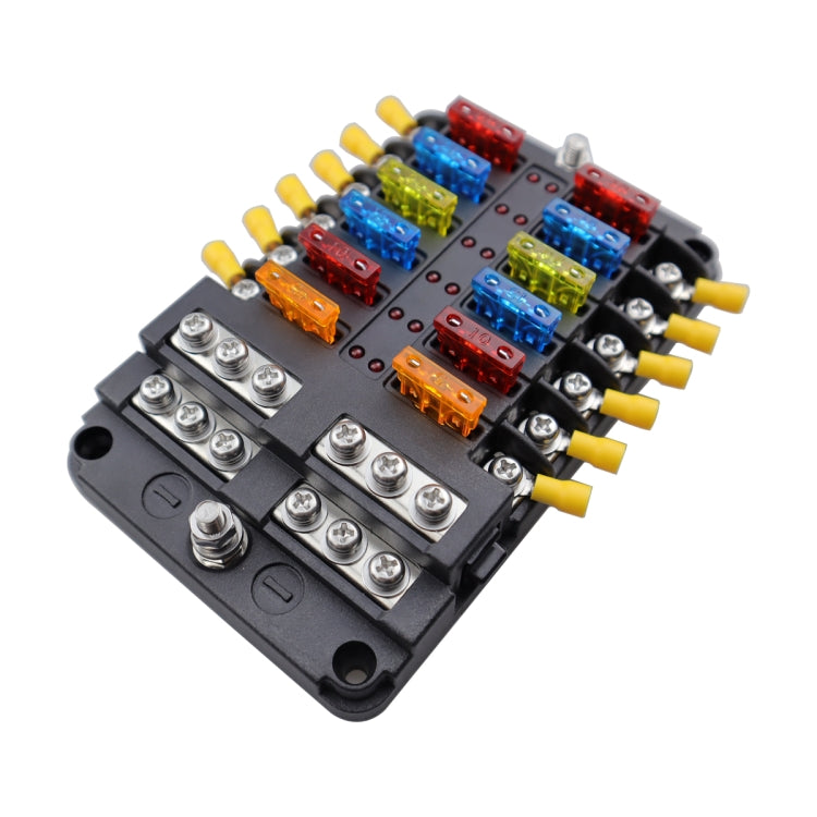 CP-4039 12 Way Fuse Block with 24pcs Fuses and 12pcs Rerminals - Fuse by buy2fix | Online Shopping UK | buy2fix