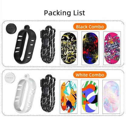 For Insta360 GO 3 Sunnylife Cooling Silicone Case Stickers Skin Wrap Lens Cover with Neck Strap(White) - Case & Bags by Sunnylife | Online Shopping UK | buy2fix