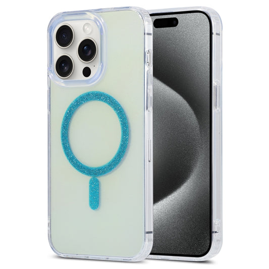 For iPhone 15 Pro Max Magic Diamond Blu-ray MagSafe Phone Case(Blue) - iPhone 15 Pro Max Cases by buy2fix | Online Shopping UK | buy2fix