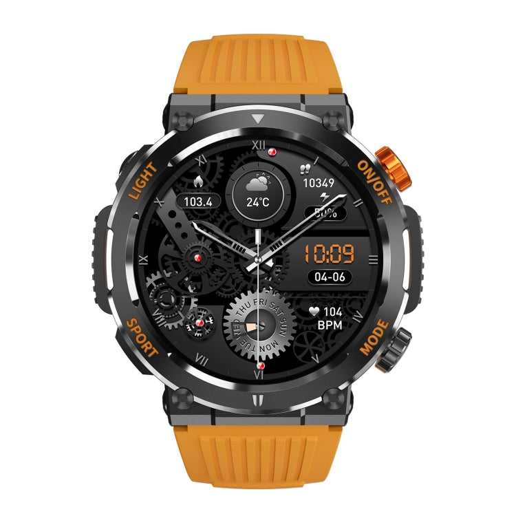 HT17 1.46 inch Round Screen Bluetooth Smart Watch, Support Health Monitoring & 100+ Sports Modes(Orange) - Smart Watches by buy2fix | Online Shopping UK | buy2fix