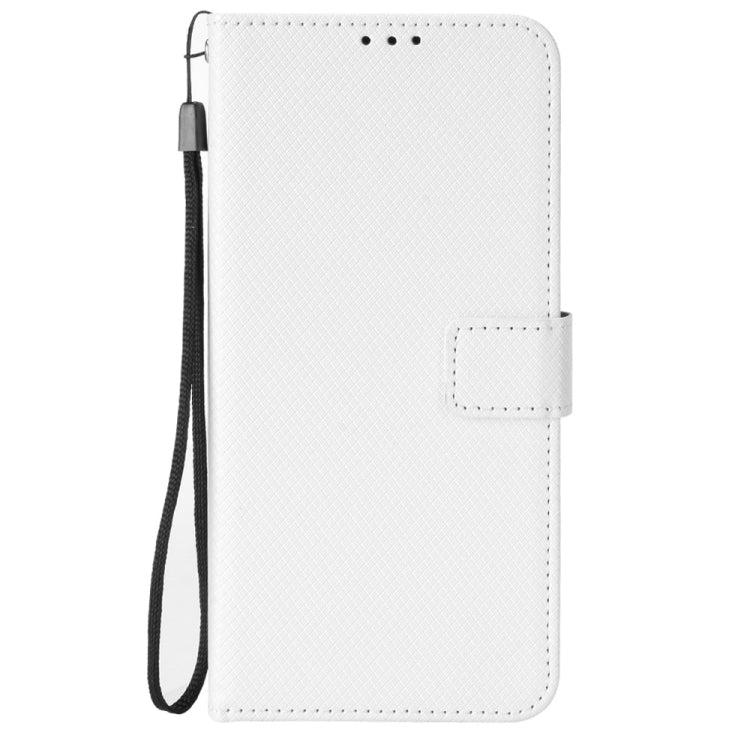 For iPhone 15 Pro Max Diamond Texture Leather Phone Case(White) - iPhone 15 Pro Max Cases by buy2fix | Online Shopping UK | buy2fix