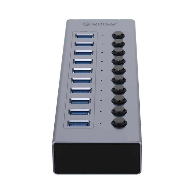 ORICO BT2U3-10AB-GY-BP 10 Ports USB 3.0 HUB with Individual Switches(UK Plug) - USB 3.0 HUB by ORICO | Online Shopping UK | buy2fix