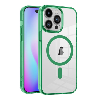 For iPhone 15 Pro Ice Color Magnetic Series PC + Acrylic Magsafe Phone Case(Green) - iPhone 15 Pro Cases by buy2fix | Online Shopping UK | buy2fix