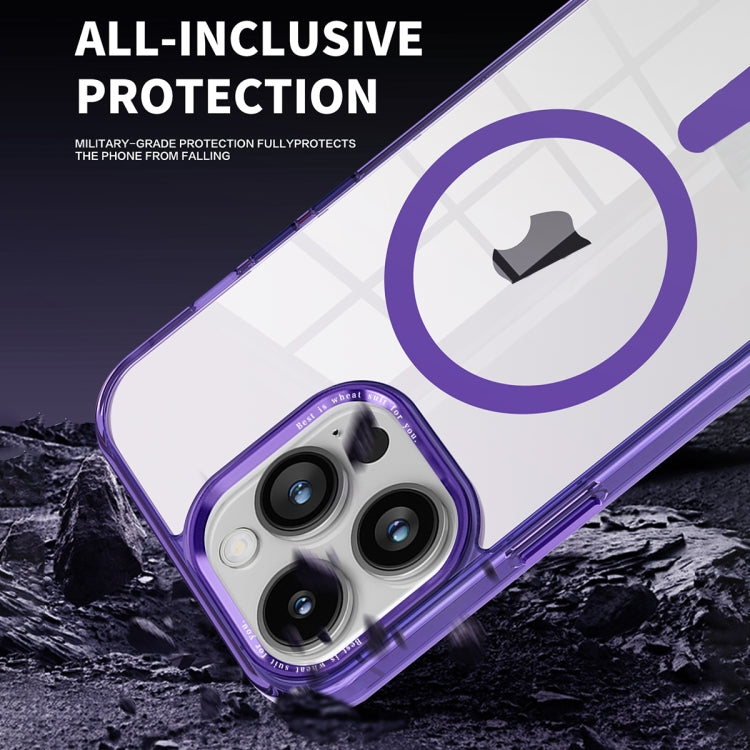 For iPhone 15 Plus Ice Color Magnetic Series PC + Acrylic Magsafe Phone Case(Transparent) - iPhone 15 Plus Cases by buy2fix | Online Shopping UK | buy2fix