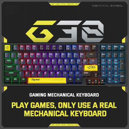 ONIKUMA G38 98 Keys RGB Lighting Wired Mechanical Keyboard, Type:Brown Switch(Black) - Wired Keyboard by ONIKUMA | Online Shopping UK | buy2fix