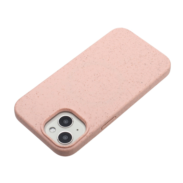 For iPhone 15 Plus Wheat MagSafe Magnetic Straw Material + TPU Phone Case(Pink) - iPhone 15 Plus Cases by buy2fix | Online Shopping UK | buy2fix