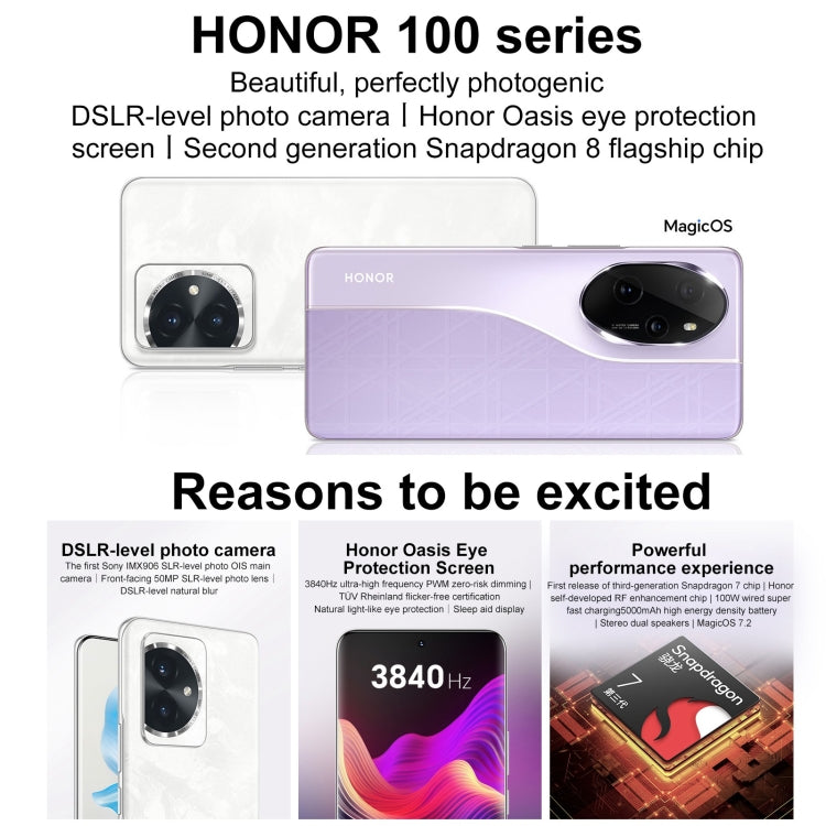 Honor 100, 16GB+256GB, Screen Fingerprint Identification, 6.7 inch MagicOS 7.2 Snapdragon 7 Gen 3 Octa Core up to 2.63GHz, Network: 5G, NFC, OTG, Support Google Play(Blue) - Honor by Huawei | Online Shopping UK | buy2fix