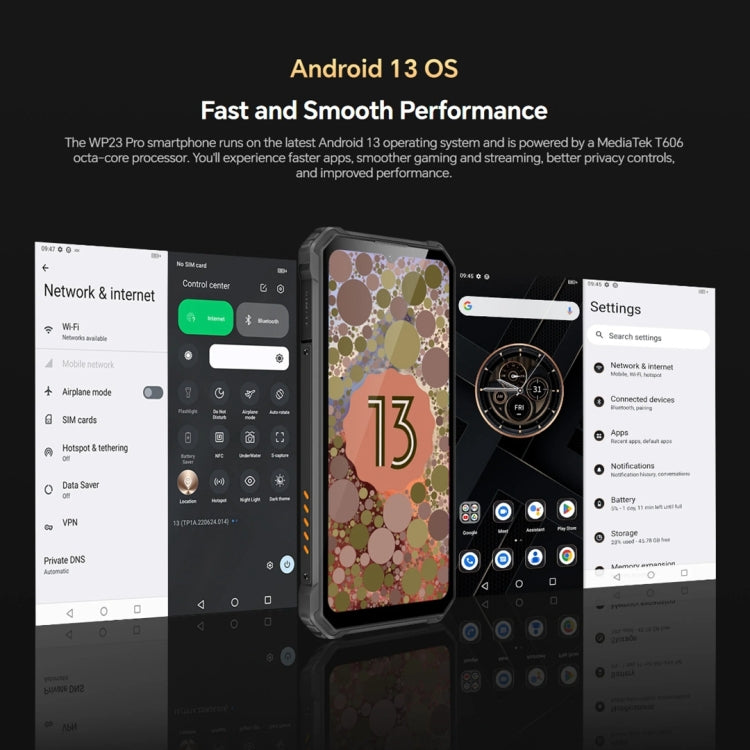 Oukitel WP23 Pro, 8GB+128GB, IP68/IP69K, 6.52 inch Unisoc T606 Octa-core, NFC, Network: 4G(Black) - OUKITEL by OUKITEL | Online Shopping UK | buy2fix