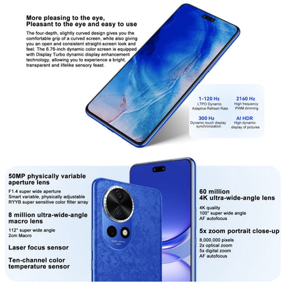 Huawei nova 12 Pro, 12GB+512GB, Screen Fingerprint Identification, 6.76 inch HarmonyOS 4.0 Octa Core, Network: 4G, NFC, OTG, Not Support Google Play(Black) - Huawei Mate & P by Huawei | Online Shopping UK | buy2fix