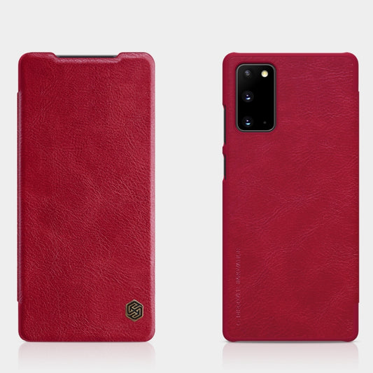 For Samsung Galaxy Note 20 NILLKIN QIN Series Crazy Horse Texture Horizontal Flip Leather Case with Card Slot(Red) - Galaxy Note20 Cases by NILLKIN | Online Shopping UK | buy2fix