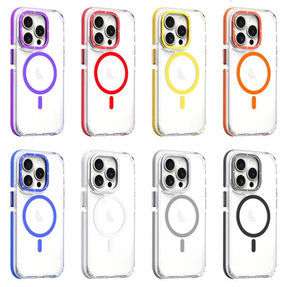 For iPhone 14 Pro Max Dual-Color Clear Acrylic Hybrid TPU MagSafe Phone Case(Grey) - iPhone 14 Pro Max Cases by buy2fix | Online Shopping UK | buy2fix