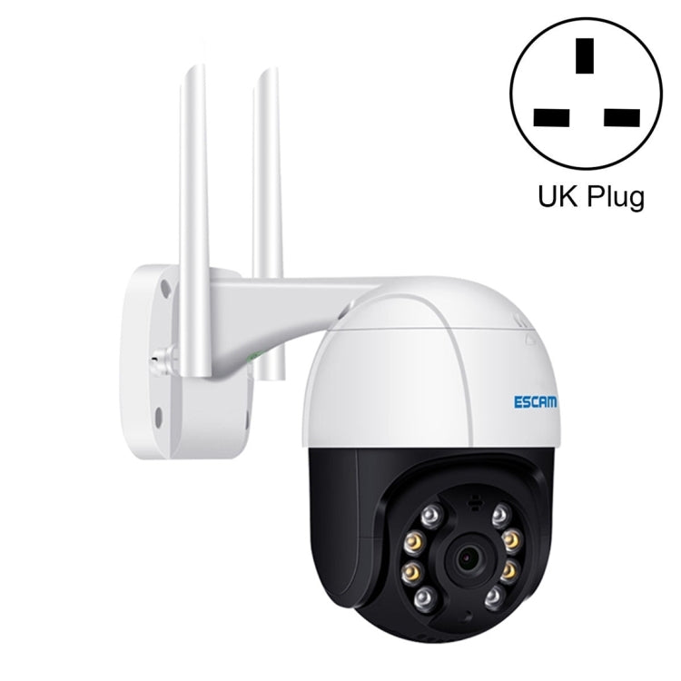 ESCAM QF518 5MP Smart WiFi IP Camera, Support AI Humanoid Detection / Auto Tracking / Dual Light Night Vision / Cloud Storage / Two Way Audio / TF Card, Plug:UK Plug(White) - Dome Camera by ESCAM | Online Shopping UK | buy2fix