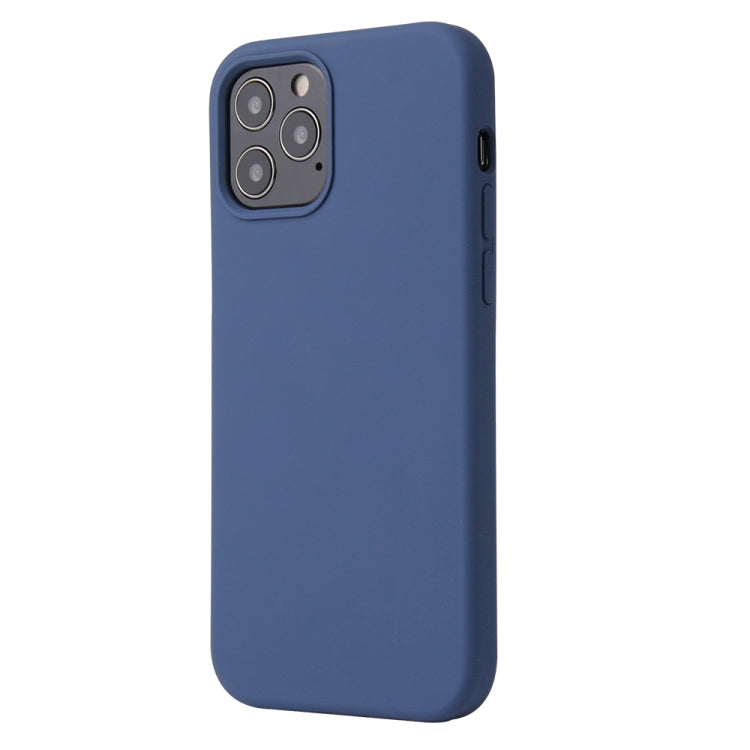 For iPhone 12 / 12 Pro Solid Color Liquid Silicone Shockproof Protective Case(Diamond Blue) - iPhone 12 / 12 Pro Cases by buy2fix | Online Shopping UK | buy2fix