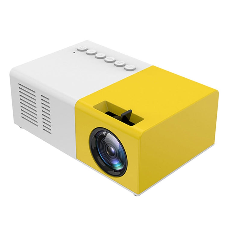 J9 1920x1080P 15 ANSI Portable Home Theater Mini LED HD Digital Projector, Basic Version, AU Plug(Yellow White) - Consumer Electronics by buy2fix | Online Shopping UK | buy2fix