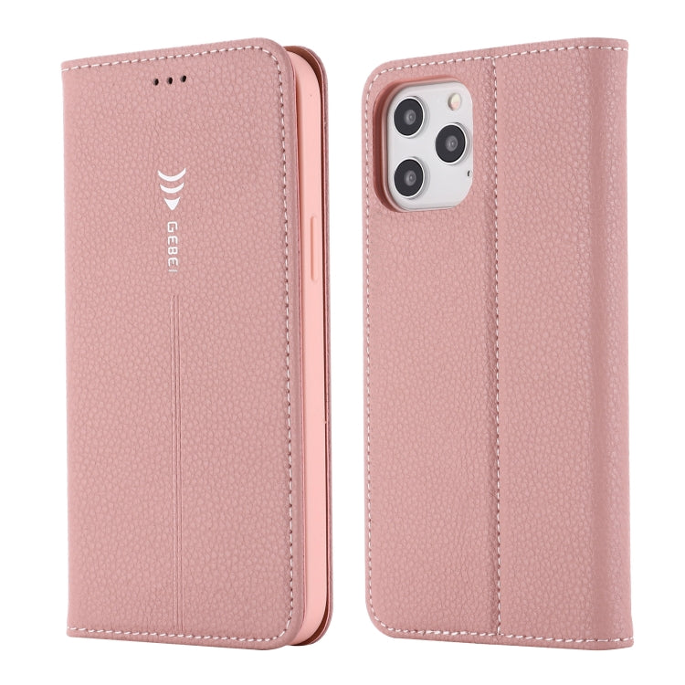 For iPhone 12 mini GEBEI PU+TPU Horizontal Flip Protective Case with Holder & Card Slots (Rose Gold) - iPhone 12 mini Cases by GEBEI | Online Shopping UK | buy2fix