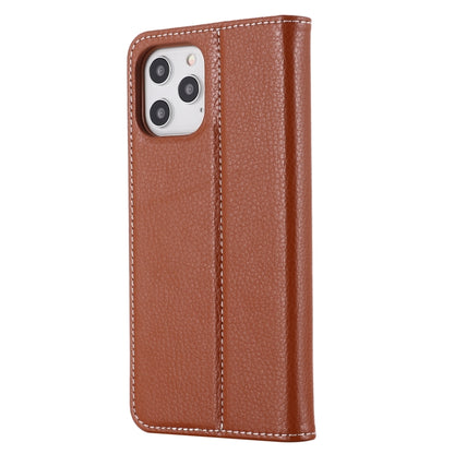 For iPhone 12 Pro Max GEBEI PU+TPU Horizontal Flip Protective Case with Holder & Card Slots(Brown) - iPhone 12 Pro Max Cases by GEBEI | Online Shopping UK | buy2fix