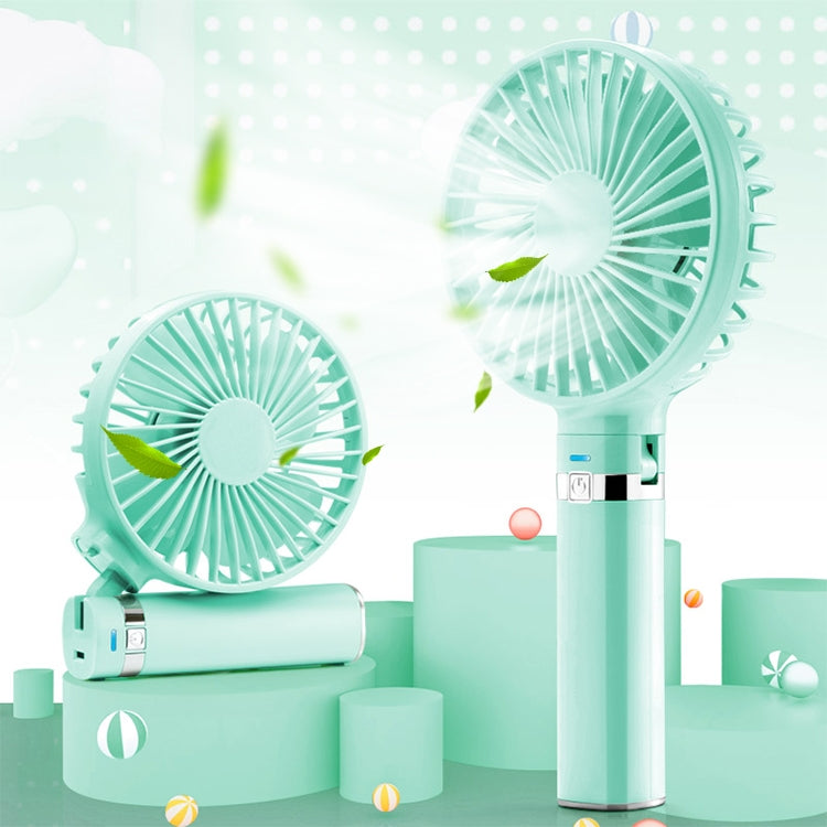 S2 Portable Foldable Handheld Electric Fan, with 3 Speed Control & Night Light (Mint Green) - Consumer Electronics by buy2fix | Online Shopping UK | buy2fix