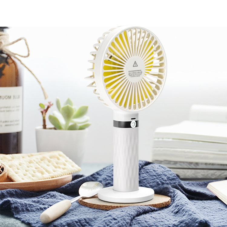 S8 Portable Mute Handheld Desktop Electric Fan, with 3 Speed Control (White) - Consumer Electronics by buy2fix | Online Shopping UK | buy2fix