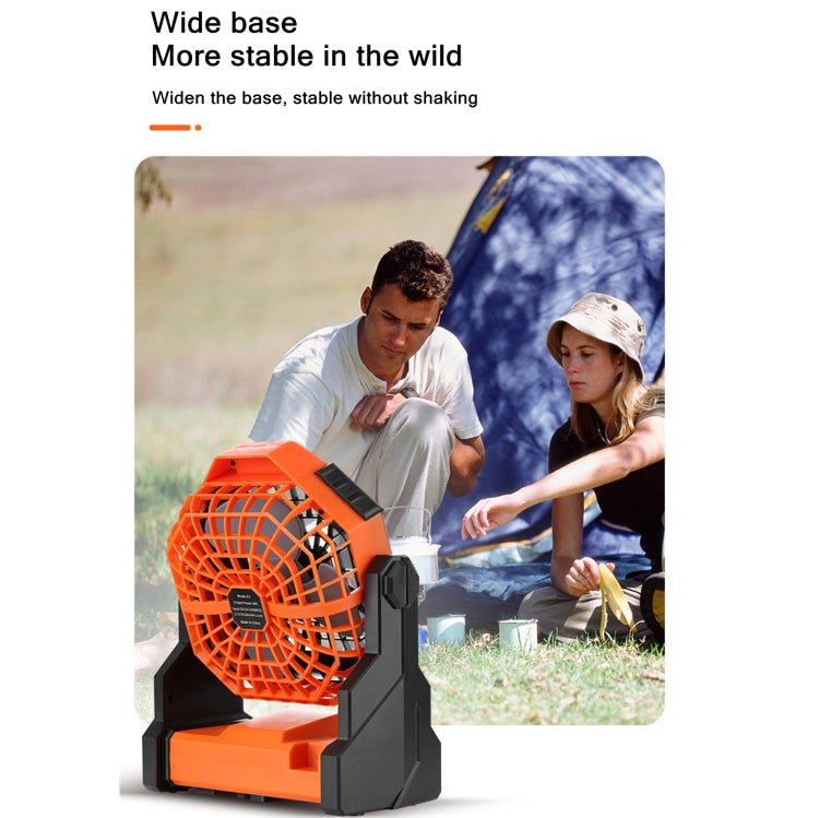 X3 Outdoor Portable Fan USB Charging Air Cooling Fan with LED Night Lamp (Orange) - Consumer Electronics by buy2fix | Online Shopping UK | buy2fix