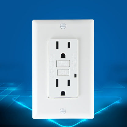 PC Double-connection Power Socket Switch with USB, US Plug, Square White UL 20A Leakage Protection Socket - Consumer Electronics by buy2fix | Online Shopping UK | buy2fix