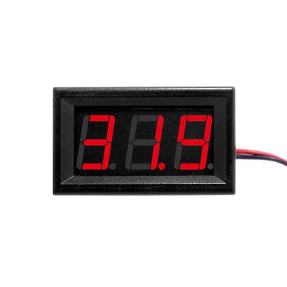 10 PCS 0.56 inch 2 Terminal Wires Digital Voltage Meter with Shell, Color Light Display, Measure Voltage: DC 4.5-30V (Red) - Consumer Electronics by buy2fix | Online Shopping UK | buy2fix