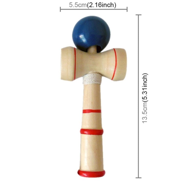 Classic Wooden Skill Toy Kendama with Extra String, Size: 13.5 x 5.5cm(Blue) - Toys & Hobbies by buy2fix | Online Shopping UK | buy2fix