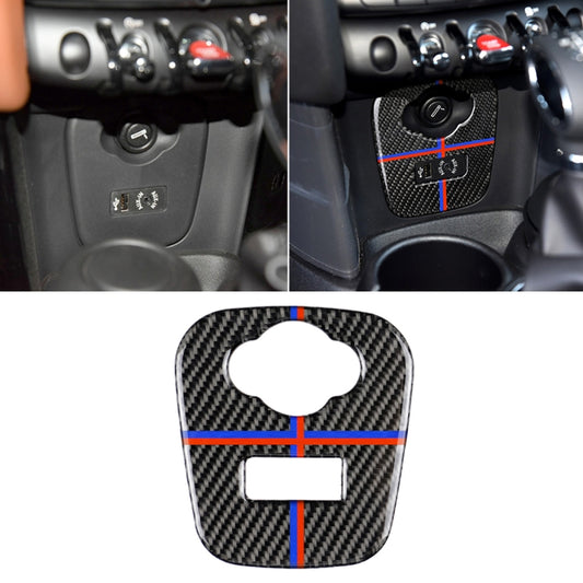 Red Blue Color Car F Chassis Cigarette Lighter Cover Panel Carbon Fiber Decorative Sticker for BMW Mini Cooper F55 / F56 / F57 - Car Interior Mouldings by buy2fix | Online Shopping UK | buy2fix