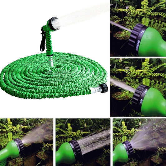 15-45m Telescopic Pipe Expandable Magic Flexible Garden Watering Hose with Spray Gun Set (Green) - Watering & Irrigation by buy2fix | Online Shopping UK | buy2fix