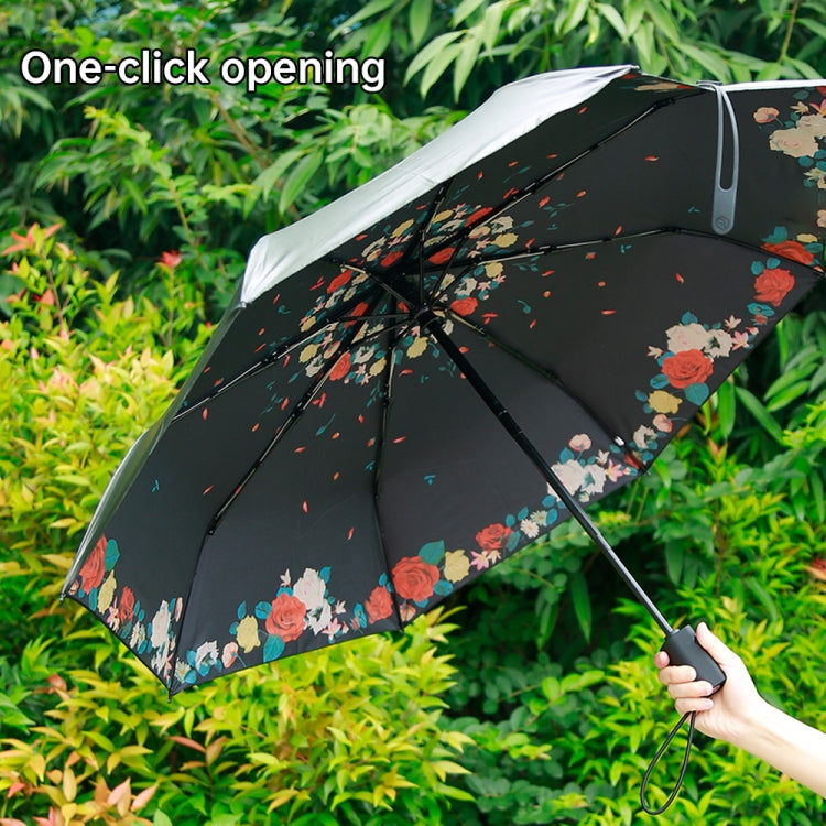 WK WT-U3 Sunny and Rainy Sunscreen and UV Protection Folding Automatic Umbrella(Flower Sleep) - Umbrellas by WK | Online Shopping UK | buy2fix