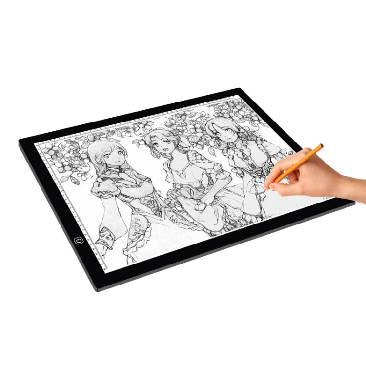 A3 Size 8W 5V LED Ultra-thin Stepless Dimming Acrylic Copy Boards for Anime Sketch Drawing Sketchpad, with USB Cable & Plug - Consumer Electronics by buy2fix | Online Shopping UK | buy2fix
